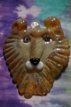 Load image into Gallery viewer, King of the Jungle Lion Head Glass Pendant - Caliculturesmokeshop.com