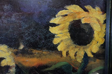 Load image into Gallery viewer, Sunflowers in the Windstorm by Emil Nolde German print in Wood Frame - Caliculturesmokeshop.com
