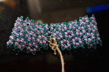 Load image into Gallery viewer, Blue/Purple Flower Beaded Bracelet - Caliculturesmokeshop.com