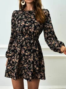 Black Floral Dress - Ohiohippies.com