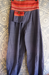 Dangling Pocket Funky Style L Harem Pants - Caliculturesmokeshop.com