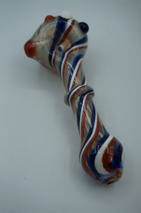 Red/White/Blue Swirls Glass Pipe - Caliculturesmokeshop.com