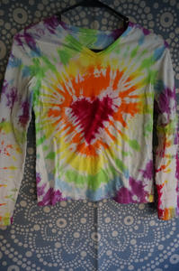 Tie-Dye Long Sleeve Heart Shirt - Caliculturesmokeshop.com