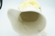 Load image into Gallery viewer, Vintage Bright Yellow Flowers Pitcher with Handle, Ceramic, Holland Mold
