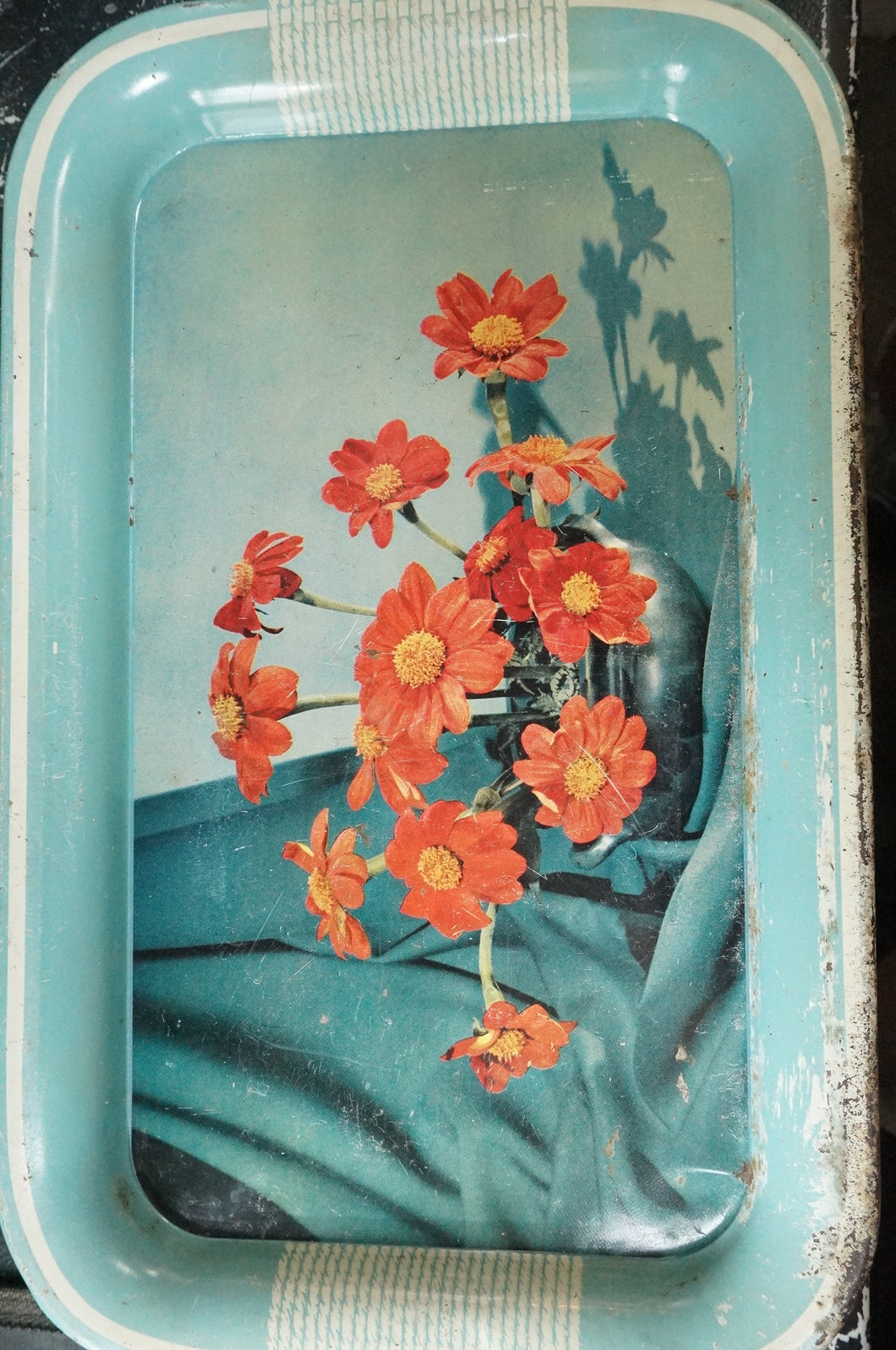 Vintage Art Flower Serving Tray - ohiohippiessmokeshop.com