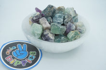 Load image into Gallery viewer, Tumble Rough Rainbow Purple and Green Floriate Gemstones - ohiohippiessmokeshop.com
