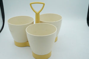 Tupperware Mid-Century 3 Serving Cups with Handle - ohiohippiessmokeshop.com
