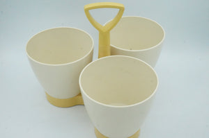 Tupperware Mid-Century 3 Serving Cups with Handle - ohiohippiessmokeshop.com