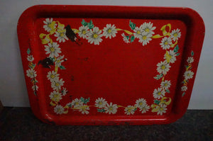 Red Antique flower tray - Ohiohippies.com