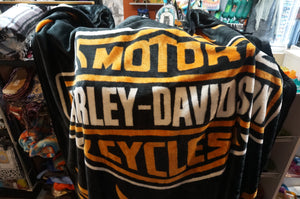 Harley-Davidson king-sized blanket- ohiohippies.com