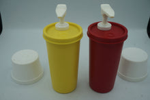 Load image into Gallery viewer, vintage Tupperware ketchup and mustard dispensers- ohiohippies.com
