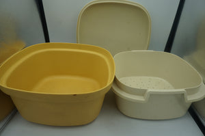 vintage Tupperware 3-piece veggie steamer- ohiohippies.com