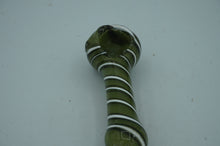 Load image into Gallery viewer, green. white and black striped pipe- ohiohippies.com
