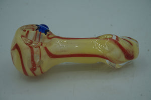cream and red spiral pipe- ohiohippies.com