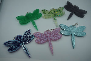 12 Count GlitterBomb Dragon Fly Keychains - Ohiohippies.com