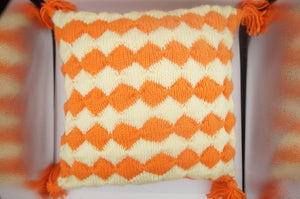 Orange Woven Pillow - ohiohippies.com