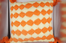 Load image into Gallery viewer, Orange Woven Pillow - ohiohippies.com
