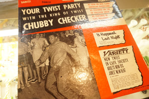 Vintage ''Your Twist Party Chubby Checker'' Album - ohiohippies.com