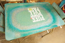 Load image into Gallery viewer, Hand-Made Pour Resin Vintage Tables - ohiohippies.com

