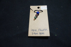 Copper Wire Wrap, Lapis Lazuli, Fluorite, Moss Agate Beads - Caliculturesmokeshop.com