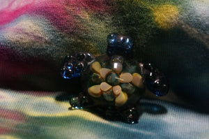Flower Power Turtle Glass Pendant - Caliculturesmokeshop.com