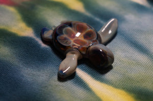Flower Earth Turtle Glass Pendant - Caliculturesmokeshop.com