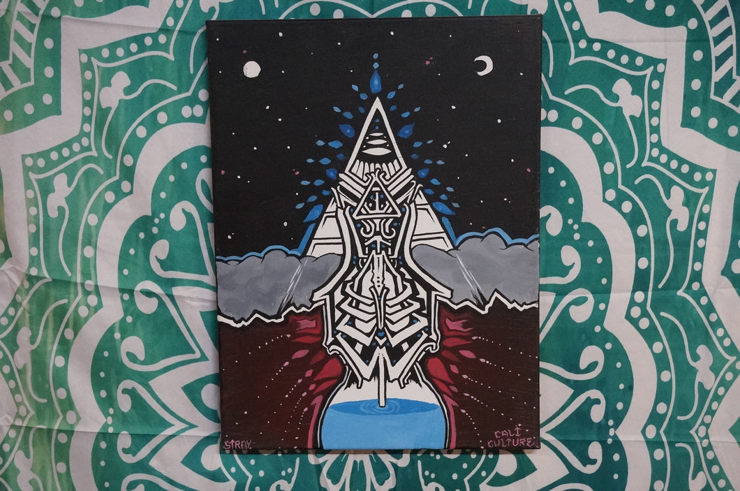 Ascended Water Pipe Acrylics Canvas Art