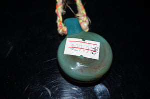 Large Glass Pink/Green Flower pendent with hemp chain - Caliculturesmokeshop.com