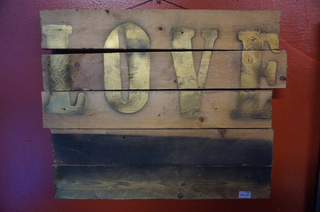 Wooden Sign of Love