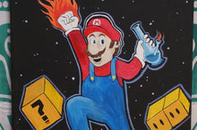 Load image into Gallery viewer, Water Pipe Jumping Mario Acrylics Canvas Art - Caliculturesmokeshop.com
