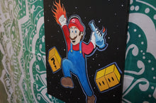 Load image into Gallery viewer, Water Pipe Jumping Mario Acrylics Canvas Art - Caliculturesmokeshop.com
